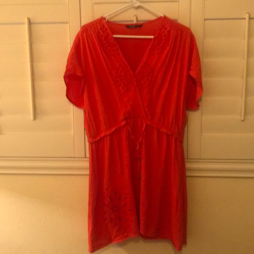 Flowy orange dress